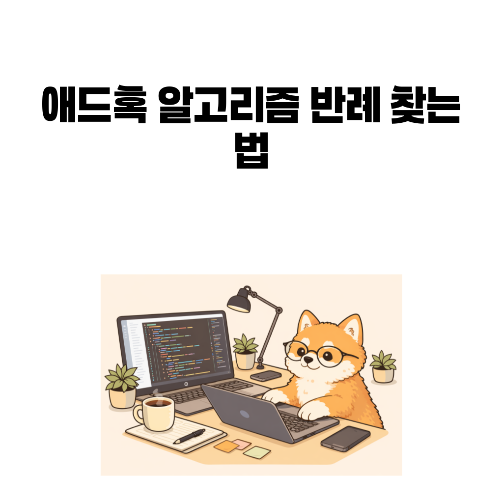 애드혹 알고리즘 반례 찾는 법을 설명하는 대표 이미지
