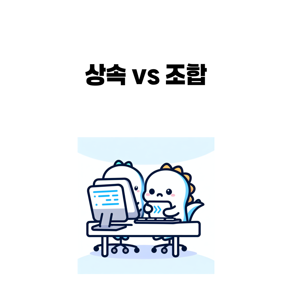 상속과 조합 구조를 비교하는 객체지향 설계 대표 이미지