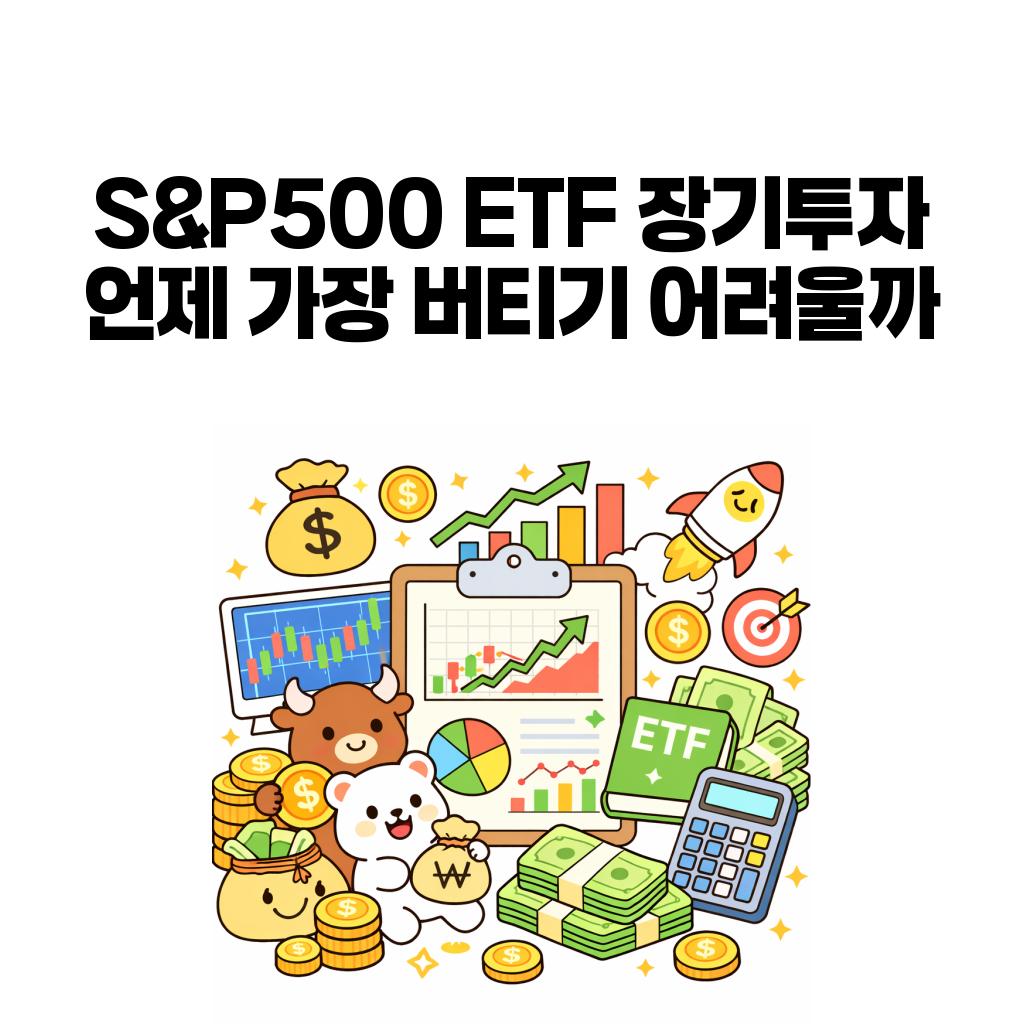 S&P500 ETF 장기투자에서 버티기 어려운 구간을 설명하는 대표 이미지
