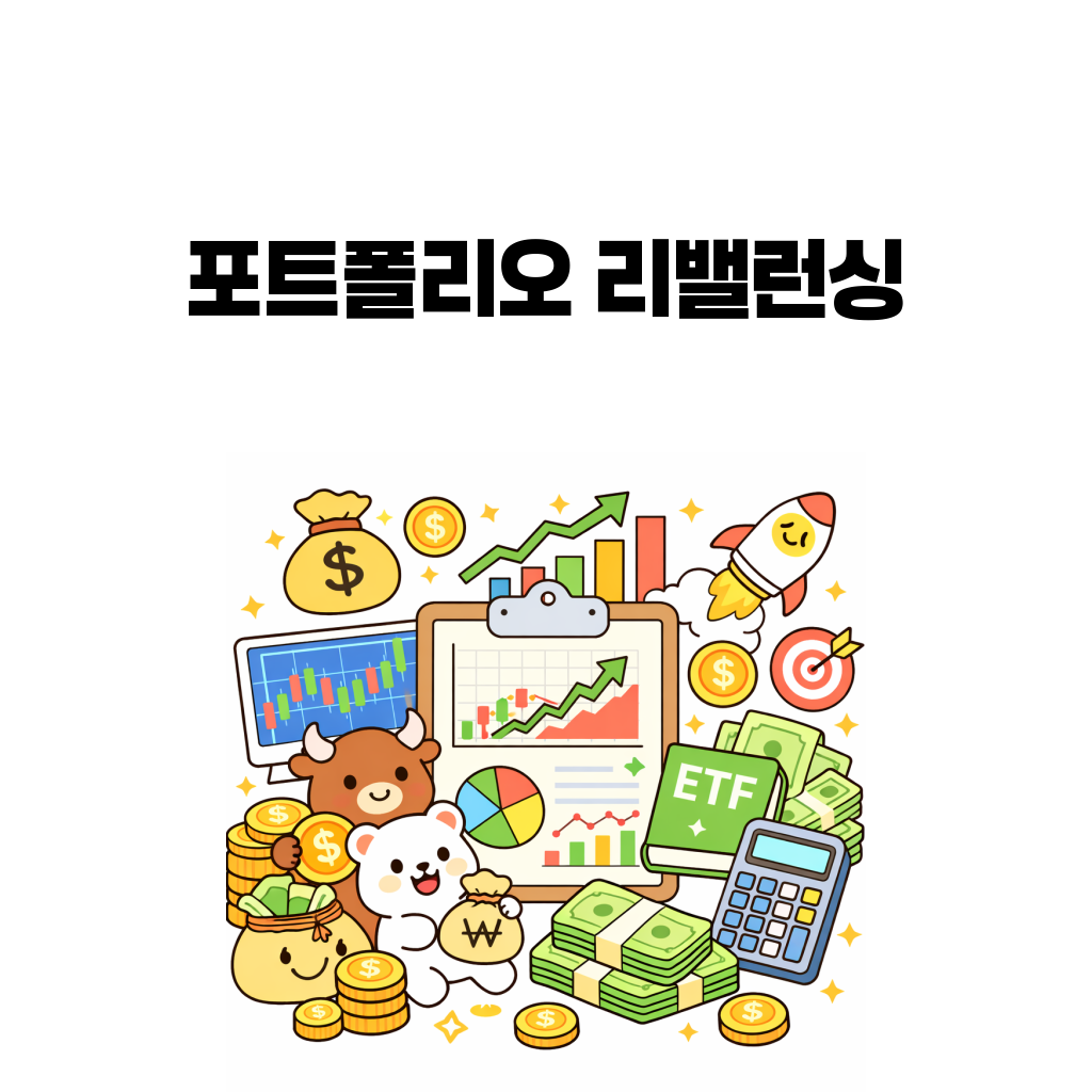 포트폴리오 리밸런싱과 자산배분 비중 조절을 설명하는 대표 이미지