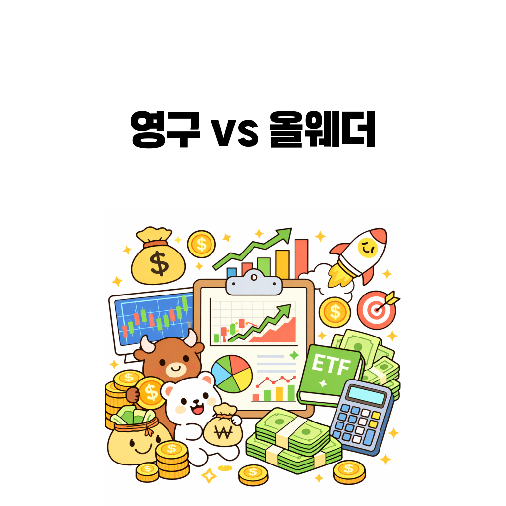 영구 포트폴리오 vs 올웨더 구조 차이를 설명하는 대표 이미지