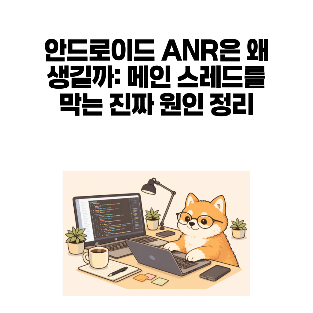 안드로이드 ANR과 메인 스레드 병목을 설명하는 대표 이미지
