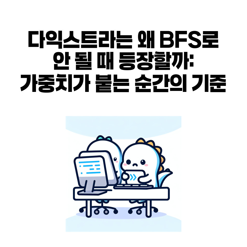 다익스트라와 BFS 차이를 가중치 기준으로 설명하는 최단 경로 썸네일