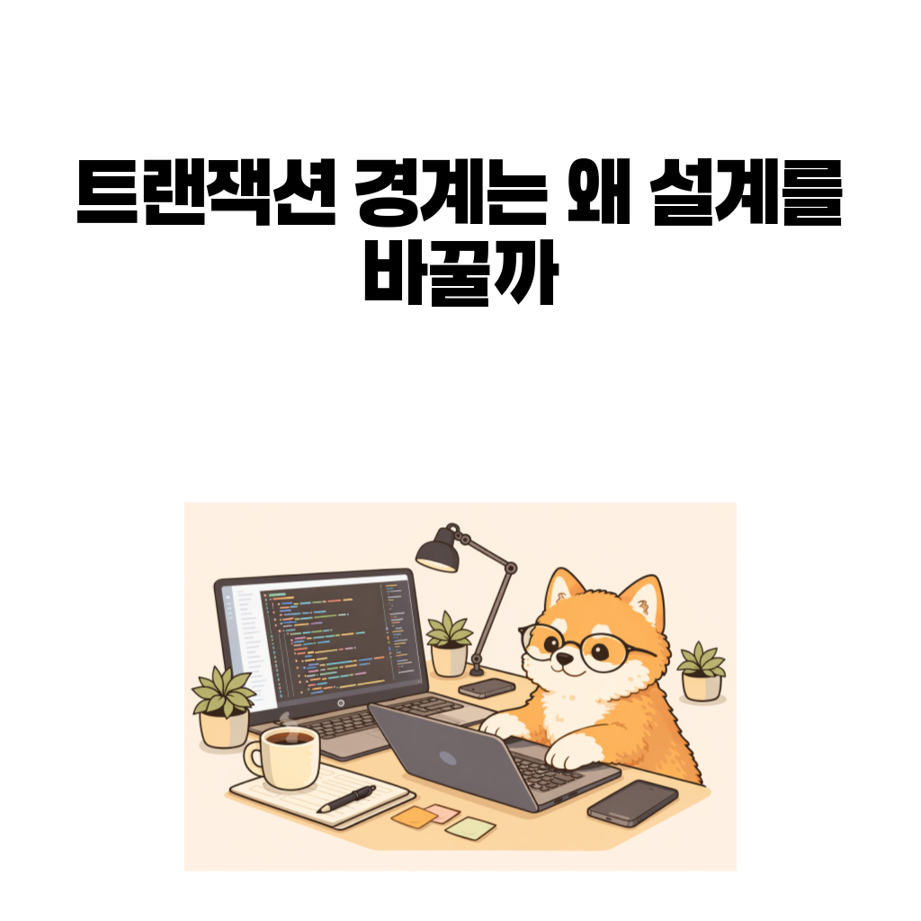 트랜잭션 경계는 왜 설계를 바꿀까 대표 이미지