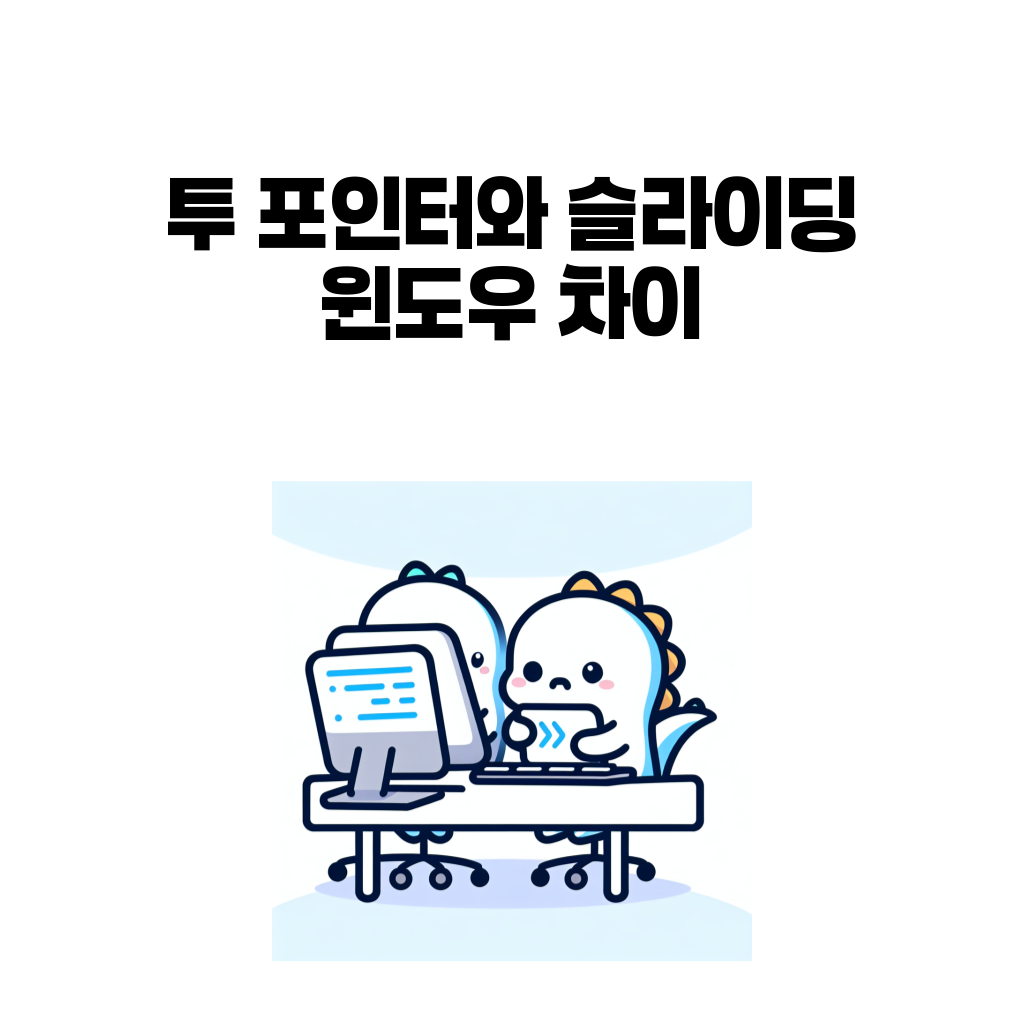 투 포인터와 슬라이딩 윈도우 차이 대표 이미지
