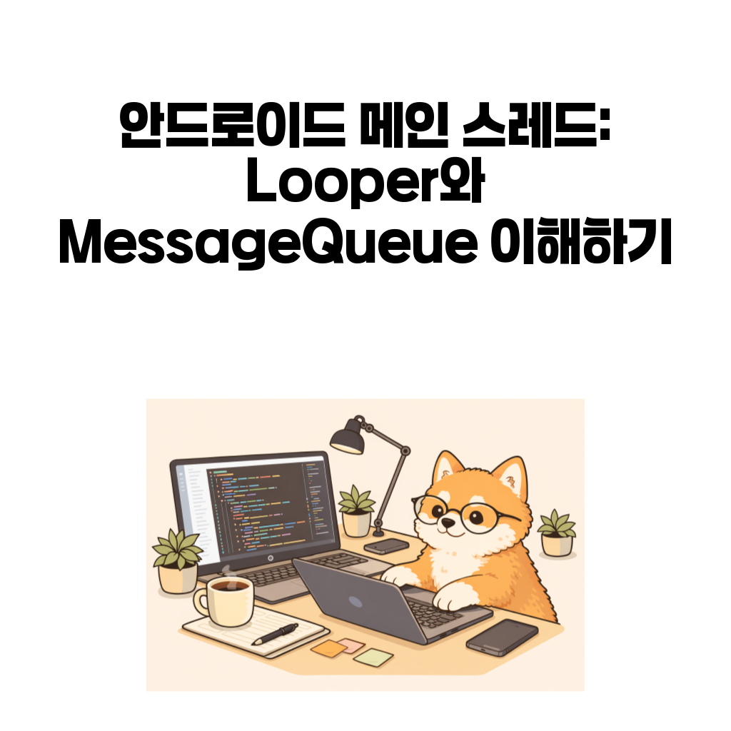 안드로이드 메인 스레드와 Looper MessageQueue 흐름을 설명하는 대표 이미지