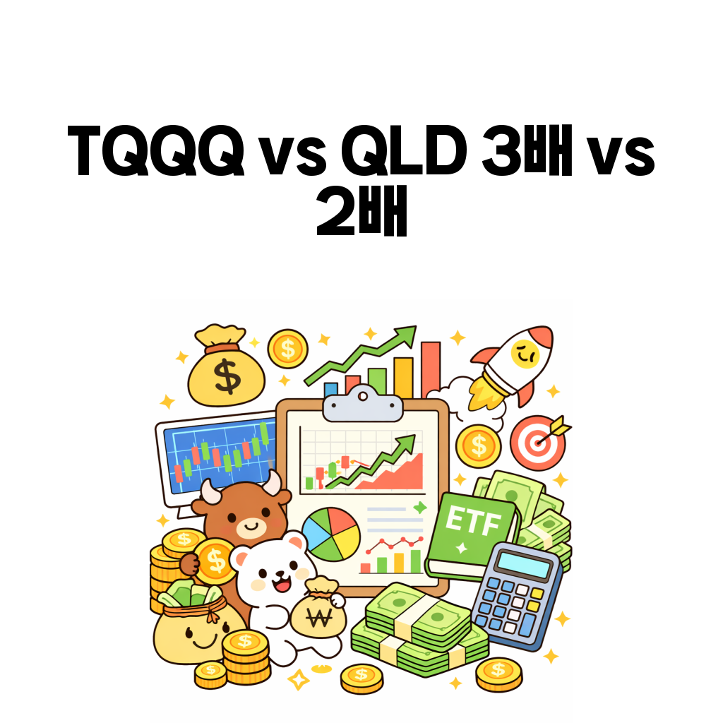 TQQQ vs QLD 장기 보유 체감 차이를 설명하는 대표 이미지