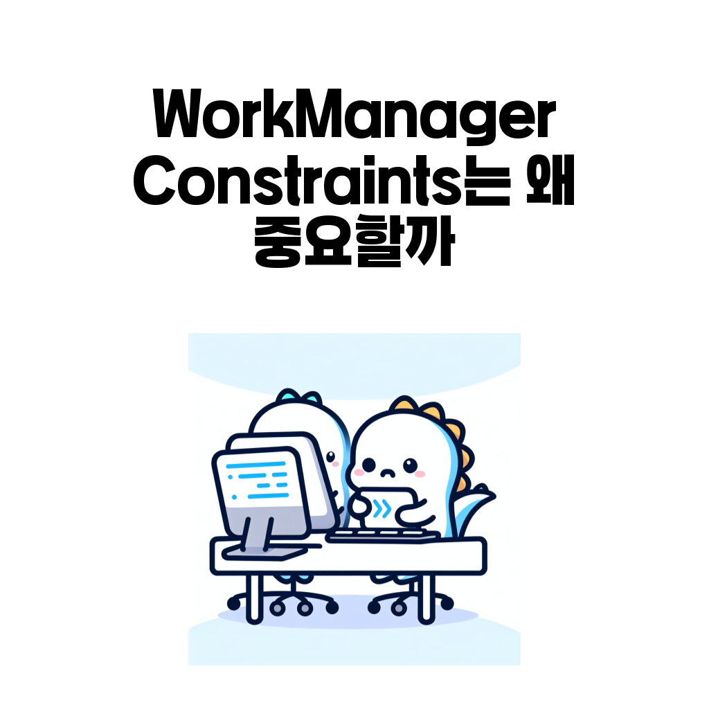 WorkManager Constraints 실행 조건을 설명하는 안드로이드 대표 이미지