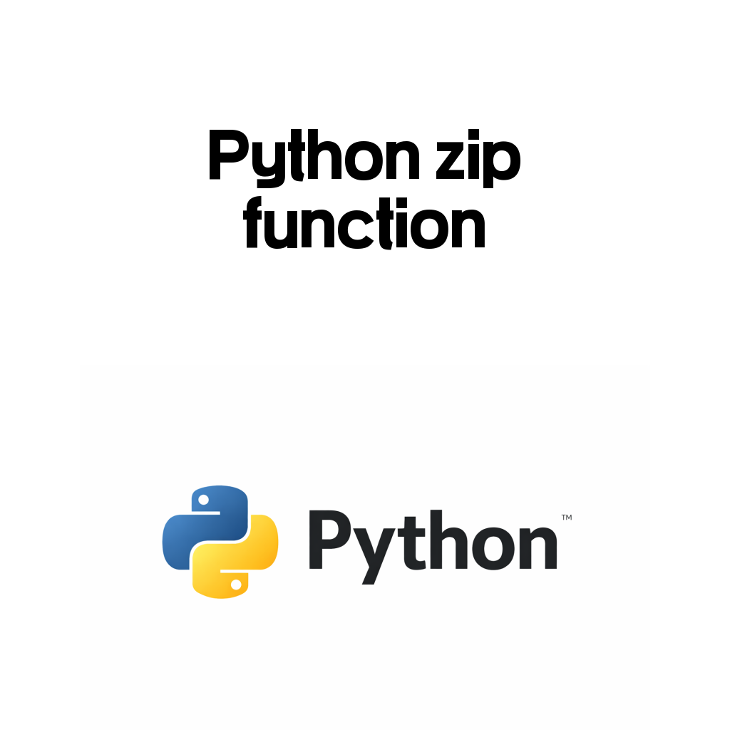 파이썬 zip 함수 사용법을 설명하는 대표 이미지
