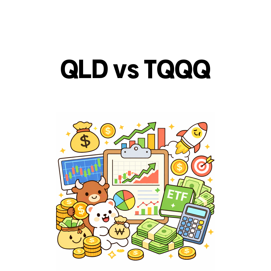 QLD가 TQQQ보다 덜 극단적으로 느껴지는 이유를 설명하는 대표 이미지