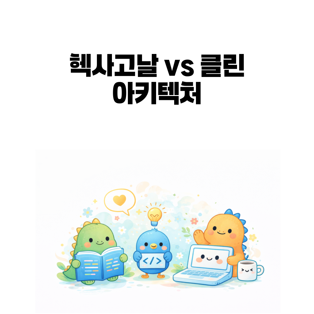 헥사고날 아키텍처와 클린 아키텍처 차이를 경계와 의존 방향 관점에서 비교 설명하는 대표 이미지