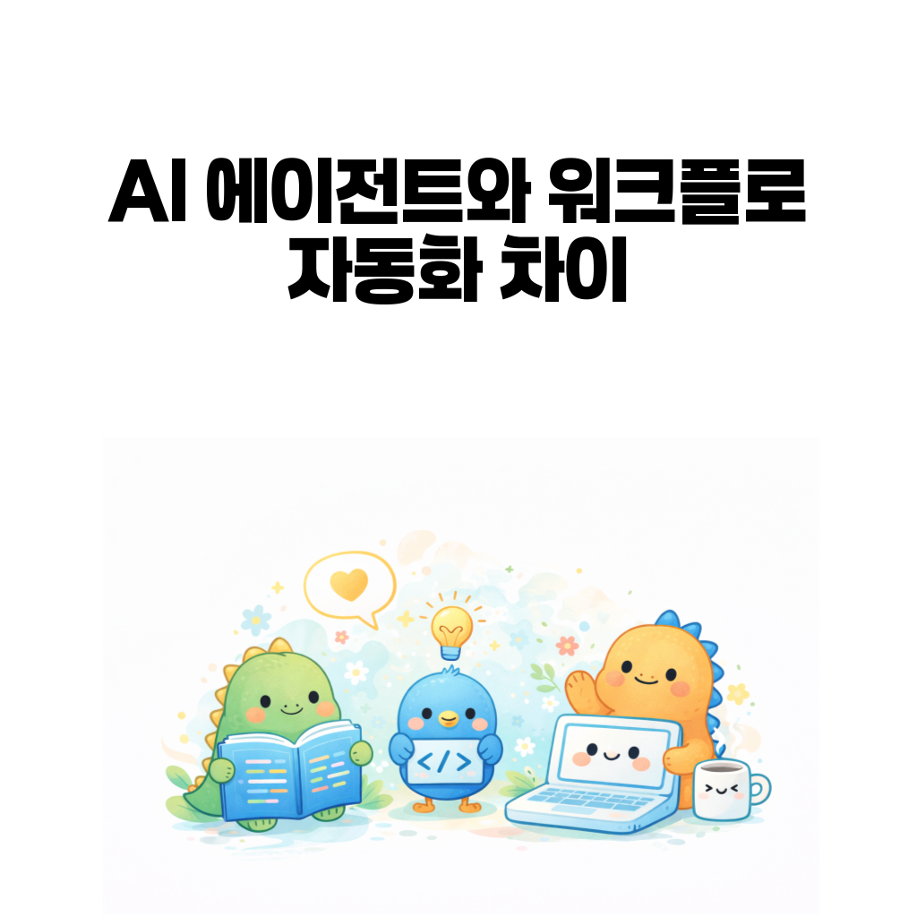 AI 에이전트와 워크플로 자동화 차이를 설명하는 대표 이미지