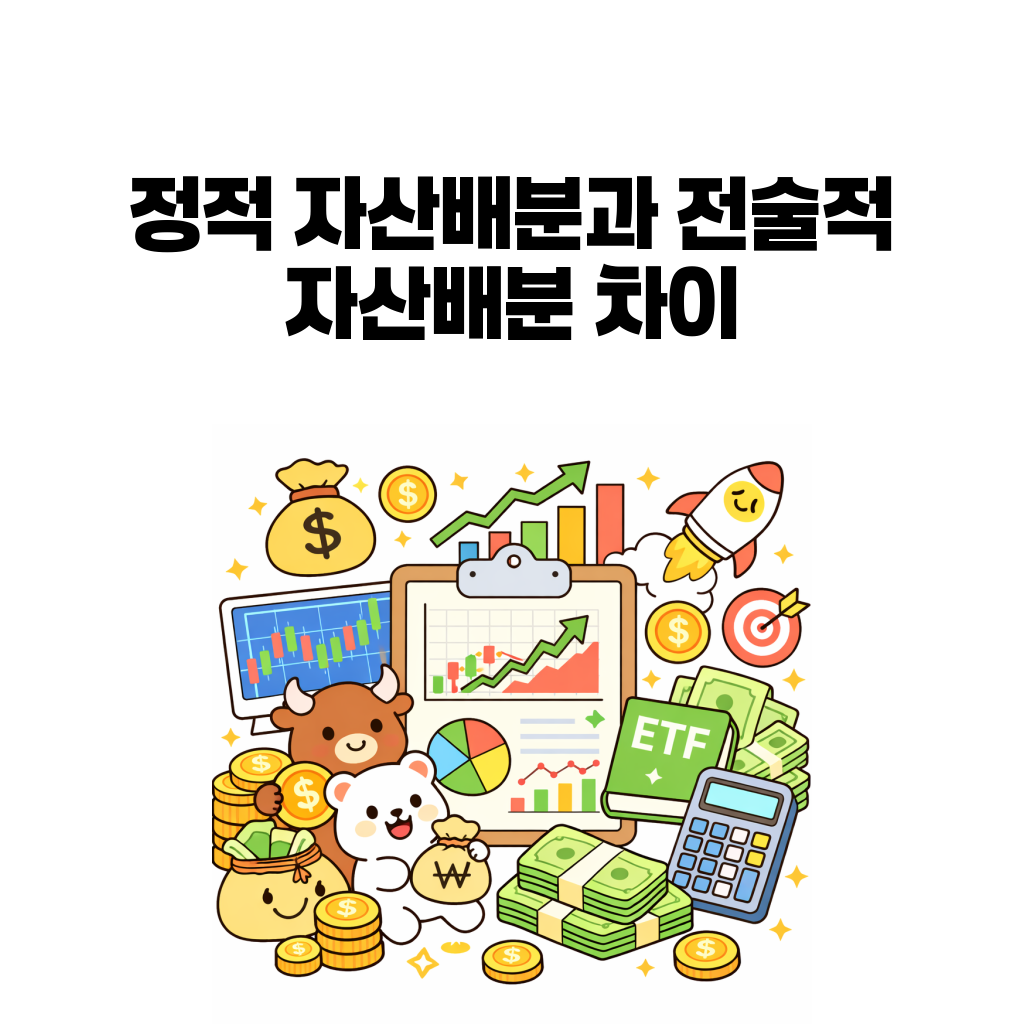 정적 자산배분과 전술적 자산배분 차이를 설명하는 대표 이미지