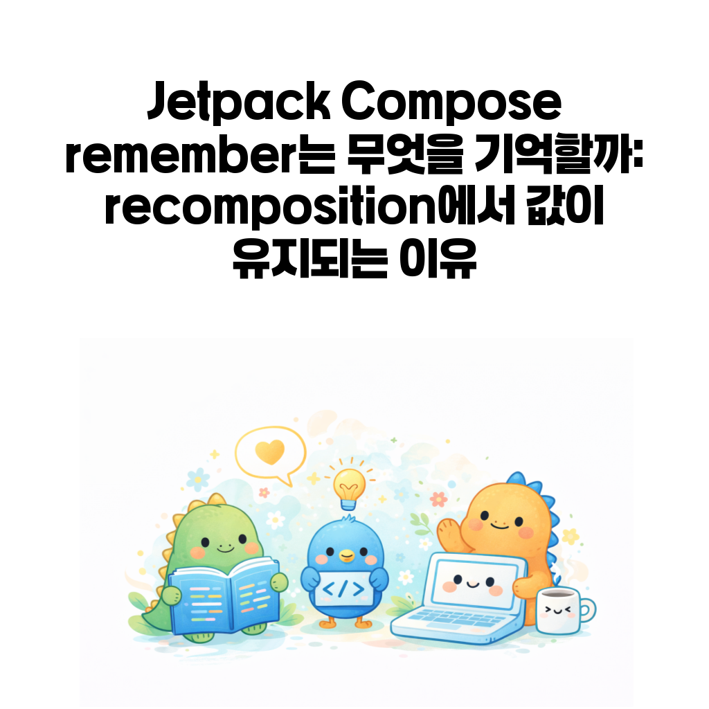 Jetpack Compose remember recomposition 상태 관리 대표 이미지