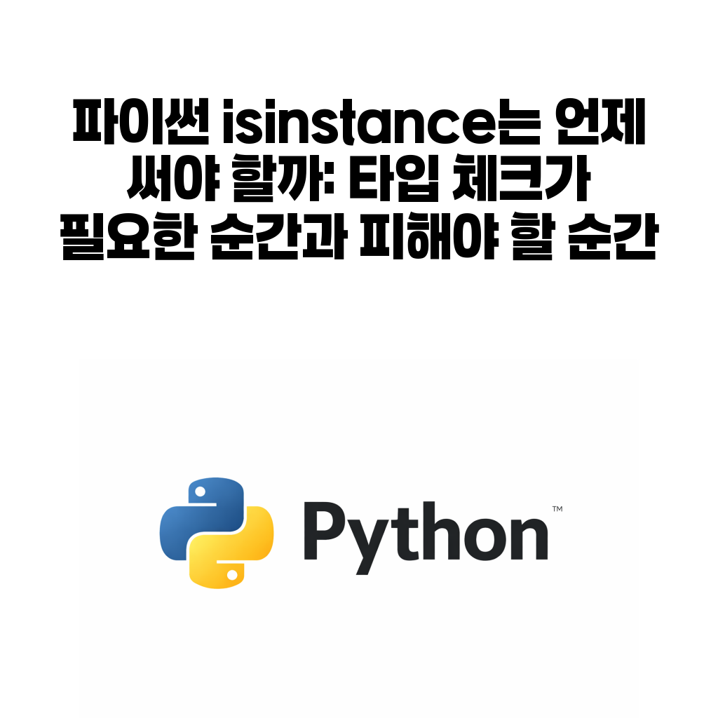 파이썬 isinstance 타입 체크 대표 이미지