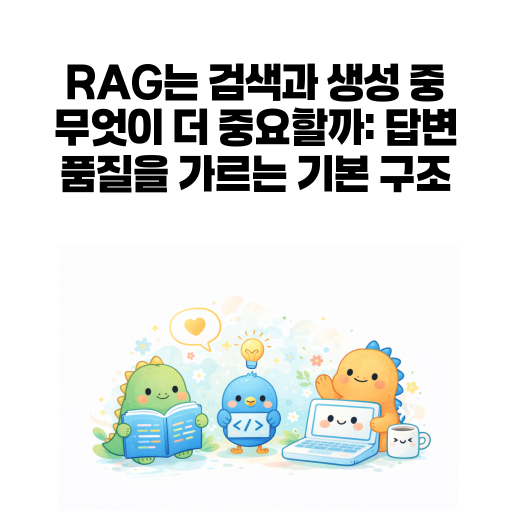 RAG 검색과 생성 기본 구조 대표 이미지