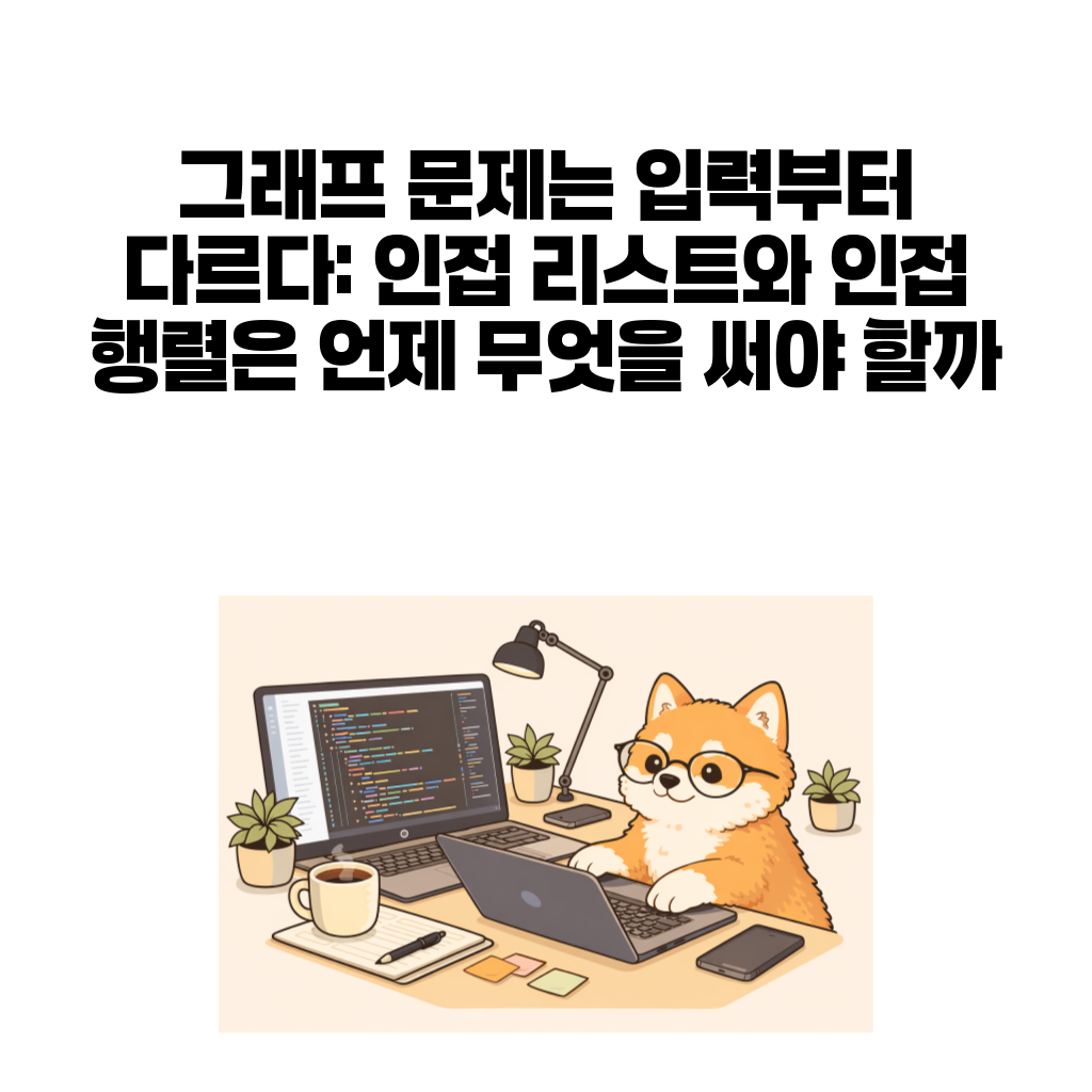 그래프 문제는 입력부터 다르다: 인접 리스트와 인접 행렬은 언제 무엇을 써야 할까 그래프 문제는 입력부터 다르다: 인접 리스트와 인접 행렬은 언제 무엇을 써야 할까