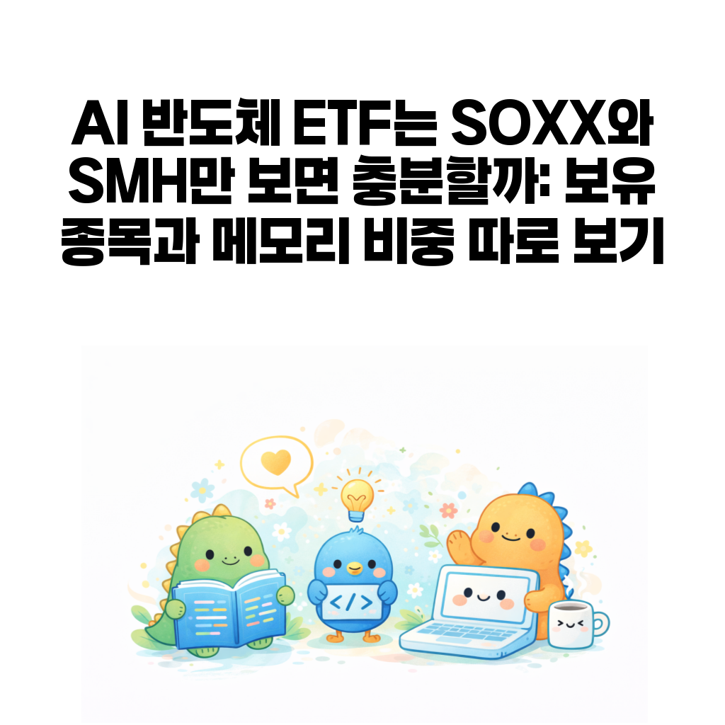AI 반도체 ETF는 SOXX와 SMH만 보면 충분할까: 보유 종목과 메모리 비중 따로 보기 AI 반도체 ETF는 SOXX와 SMH만 보면 충분할까: 보유 종목과 메모리 비중 따로 보기