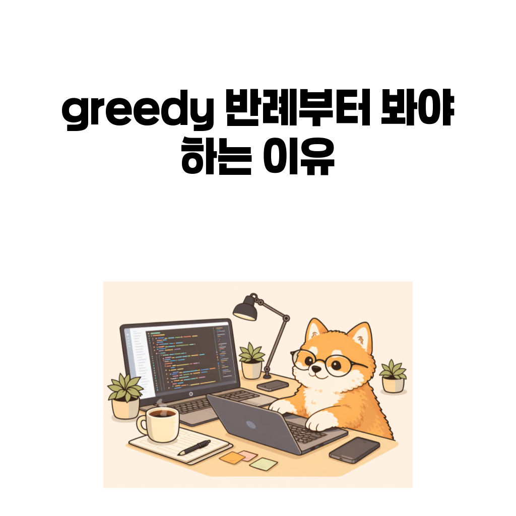 greedy 반례부터 봐야 하는 이유 greedy 반례부터 봐야 하는 이유