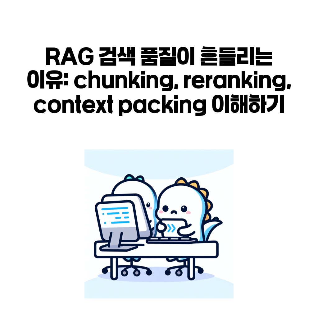 RAG 검색 품질 개선 흐름 대표 이미지