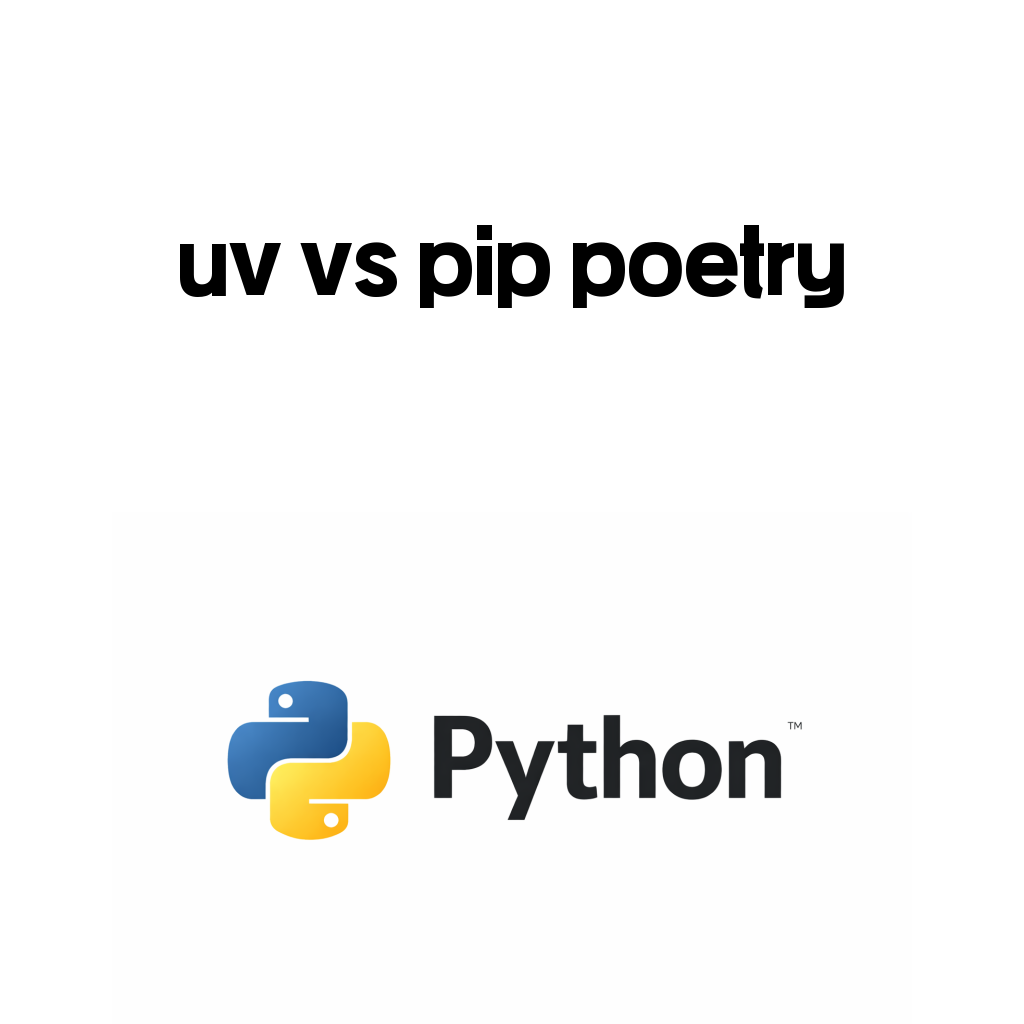 uv와 pip poetry 차이 대표 이미지