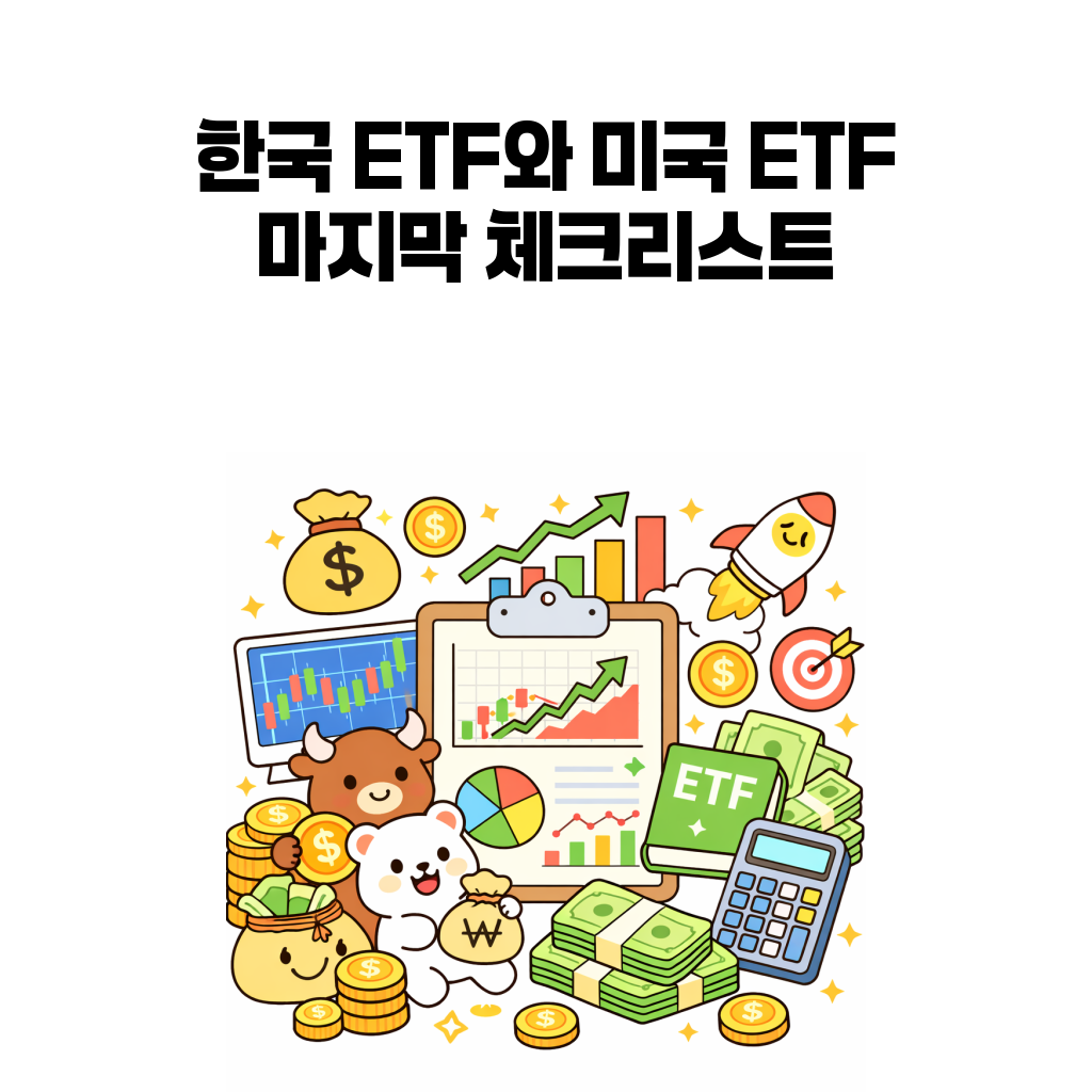 ETF 심층 분석 시즌 2 (16) – 한국 ETF와 미국 ETF를 고를 때 마지막으로 봐야 할 체크리스트 ETF 심층 분석 시즌 2 (16) – 한국 ETF와 미국 ETF를 고를 때 마지막으로 봐야 할 체크리스트