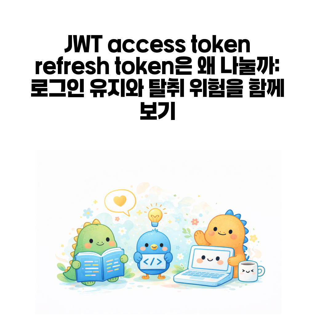 JWT access token refresh token 로그인 보안 대표 이미지