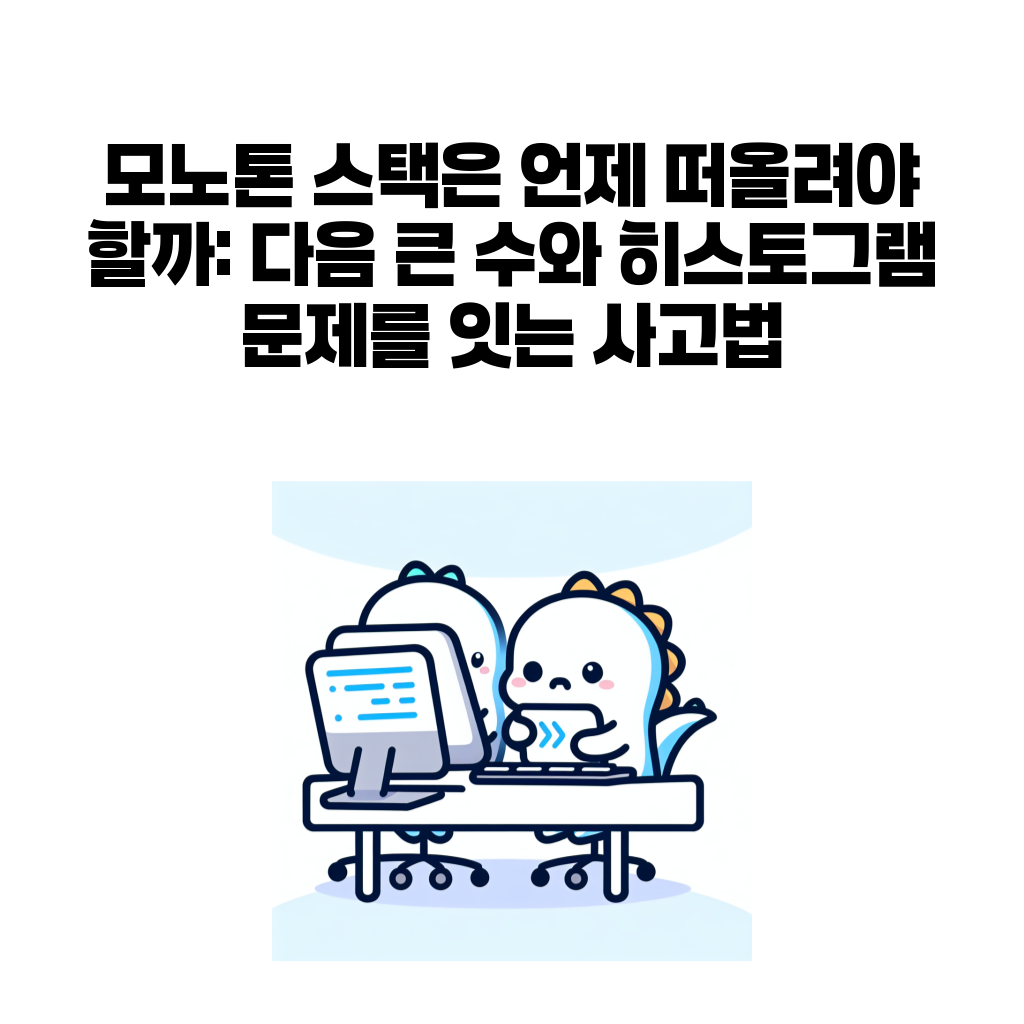 모노톤 스택은 언제 떠올려야 할까: 다음 큰 수와 히스토그램 문제를 잇는 사고법 모노톤 스택은 언제 떠올려야 할까: 다음 큰 수와 히스토그램 문제를 잇는 사고법