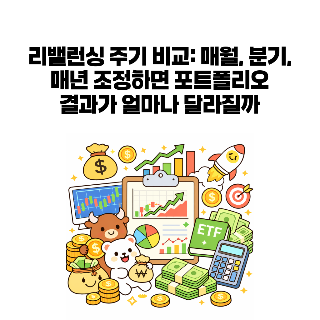 리밸런싱 주기 비교: 매월, 분기, 매년 조정하면 포트폴리오 결과가 얼마나 달라질까 리밸런싱 주기 비교: 매월, 분기, 매년 조정하면 포트폴리오 결과가 얼마나 달라질까