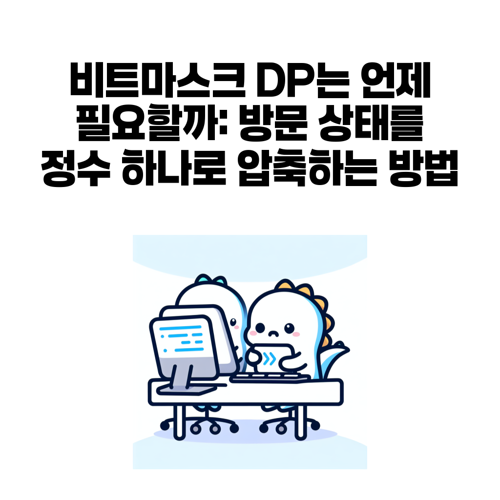 비트마스크 DP는 언제 필요할까: 방문 상태를 정수 하나로 압축하는 방법 비트마스크 DP는 언제 필요할까: 방문 상태를 정수 하나로 압축하는 방법