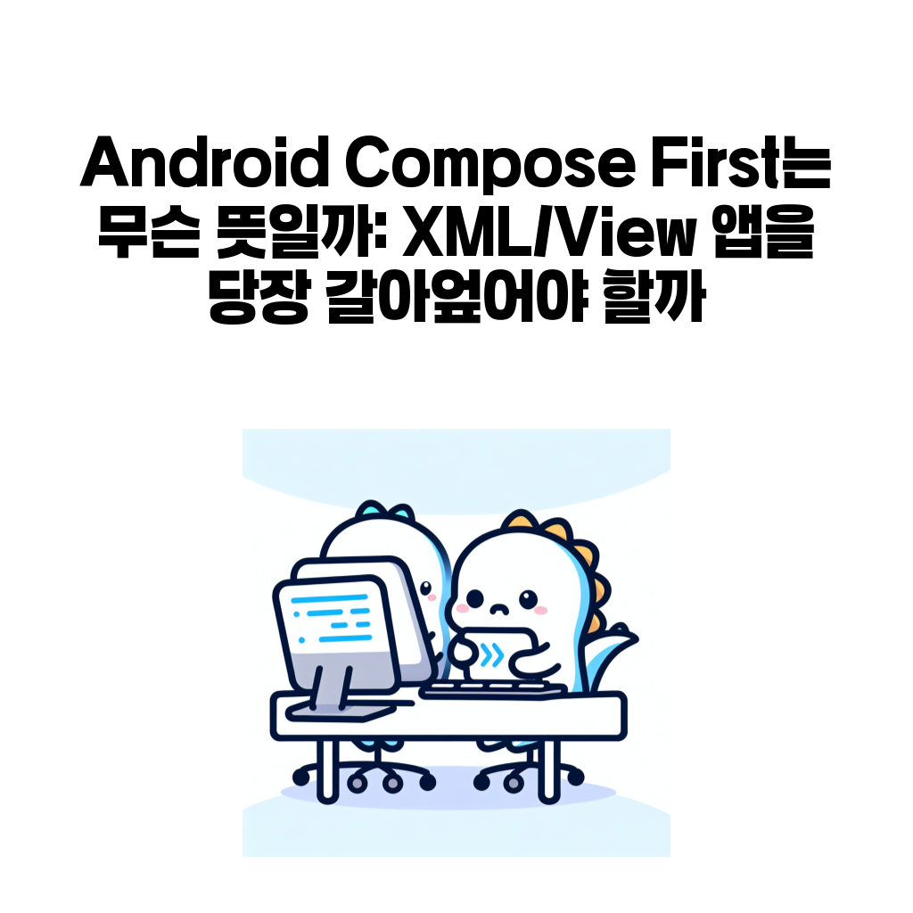 Android Compose First는 무슨 뜻일까: XML/View 앱을 당장 갈아엎어야 할까 Android Compose First는 무슨 뜻일까: XML/View 앱을 당장 갈아엎어야 할까