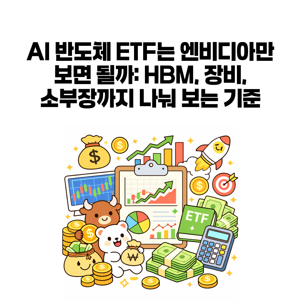 AI 반도체 ETF는 엔비디아만 보면 될까: HBM, 장비, 소부장까지 나눠 보는 기준 AI 반도체 ETF는 엔비디아만 보면 될까: HBM, 장비, 소부장까지 나눠 보는 기준