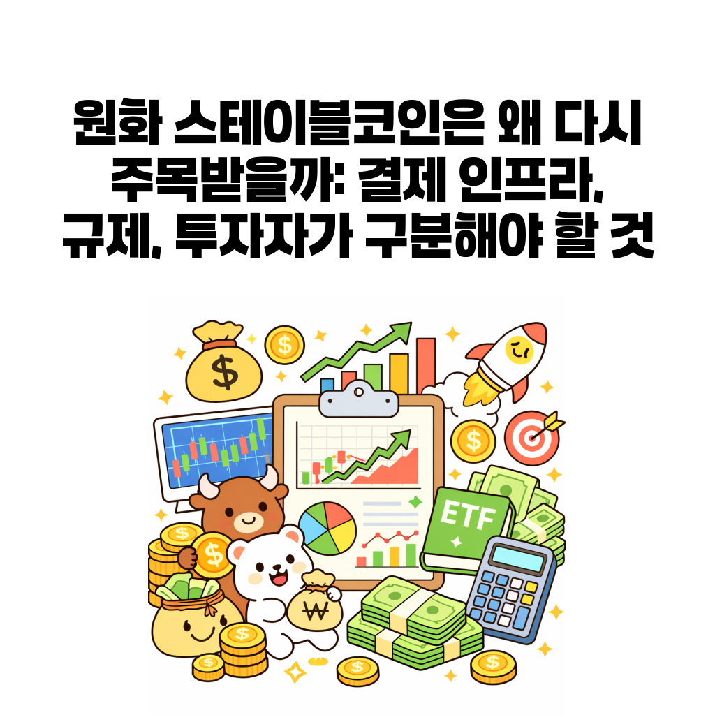 원화 스테이블코인은 왜 다시 주목받을까: 결제 인프라, 규제, 투자자가 구분해야 할 것 원화 스테이블코인은 왜 다시 주목받을까: 결제 인프라, 규제, 투자자가 구분해야 할 것